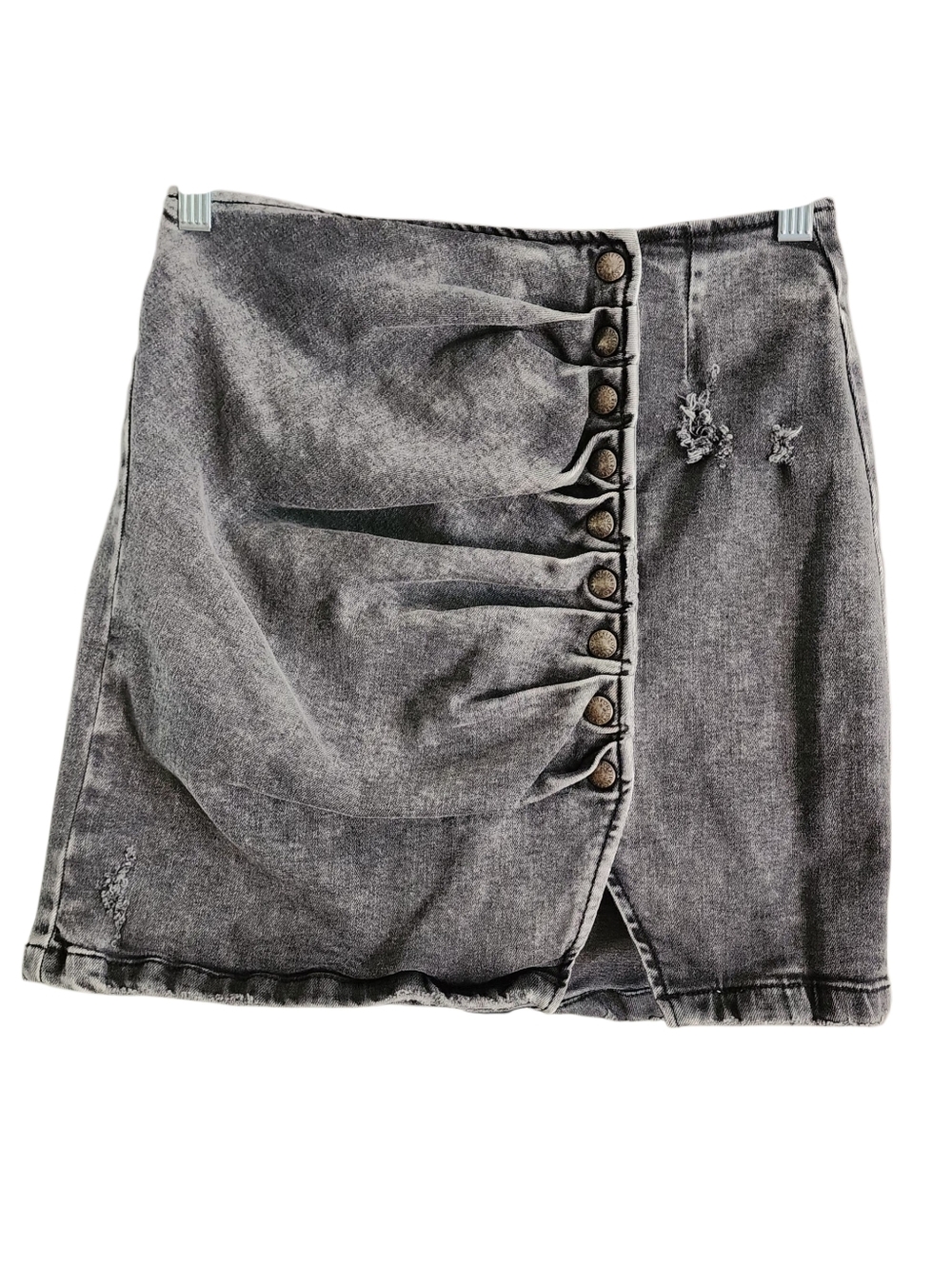 Retrofete Willa  Mini Skirt Revolve Black Denim Wash Sz Small  Italy - Picture 2 of 10